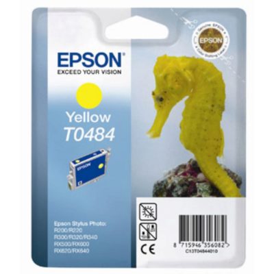 Epson Seahorse T0484 Ink Cartridge, Yellow Single Pack, C13T04844010 Epson Seahorse T0484 Ink Cartridge, Yellow Single Pack, C13T04844010
